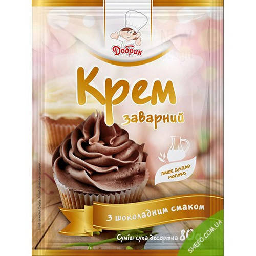 

Крем заварний шоколадний "Добрик" 80г (1*10/60)