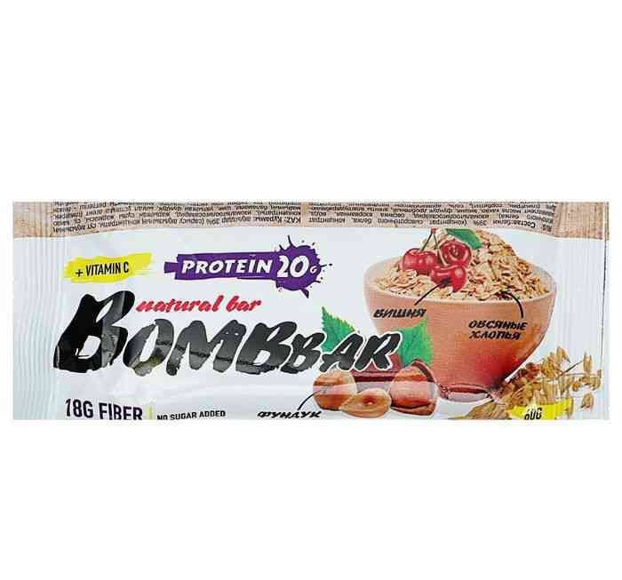 

Протеиновый батончик Bombbar Овсяный с вишней и фундуком, 60 г