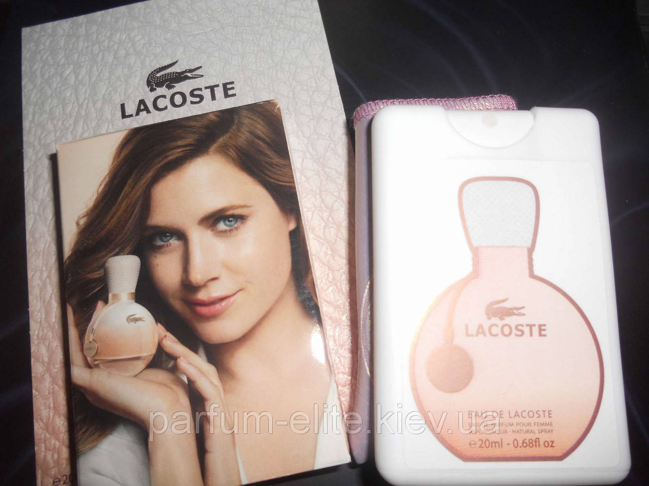 

Женский мини-парфюм в кожаном чехле Eau De Lacoste Pour Femme 20ml
