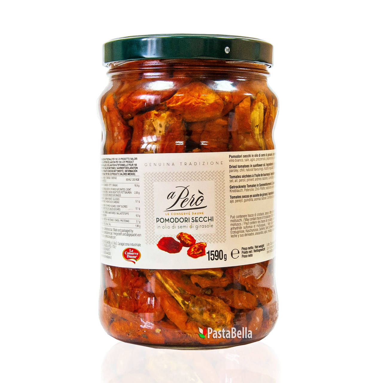 

Итальянские Вяленые томаты в масле - "Pomodori secchi in olio" 1590g "aPerò" 1700мл