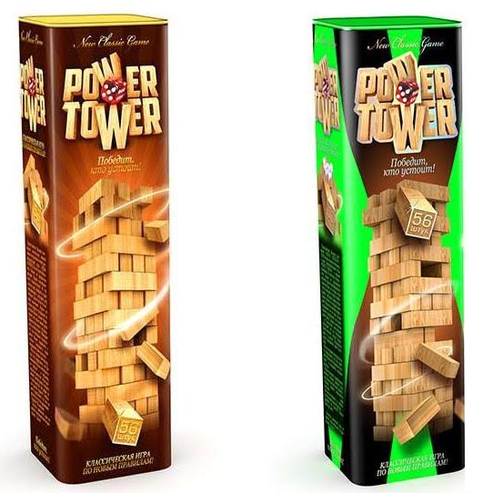 

Power Tower а'ля Jenga green/brown (рус.) (Данко-Тойс)