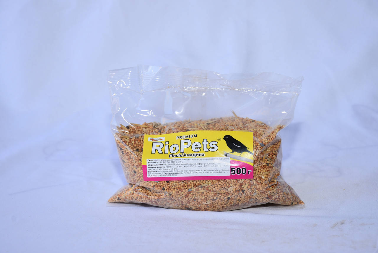 

Корм для Амадин ТМ "RioPets" 500грамм пакет