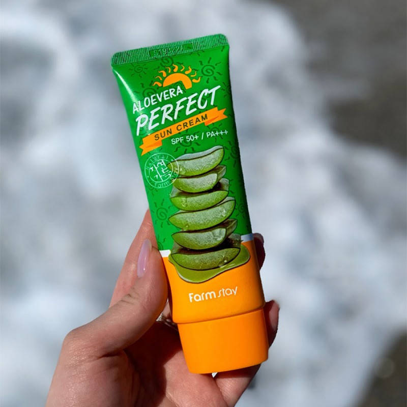 

Солнцезащитный крем с алое Farmstay Aloe vera Perfect Sun Cream SPF 50+ / PA+++