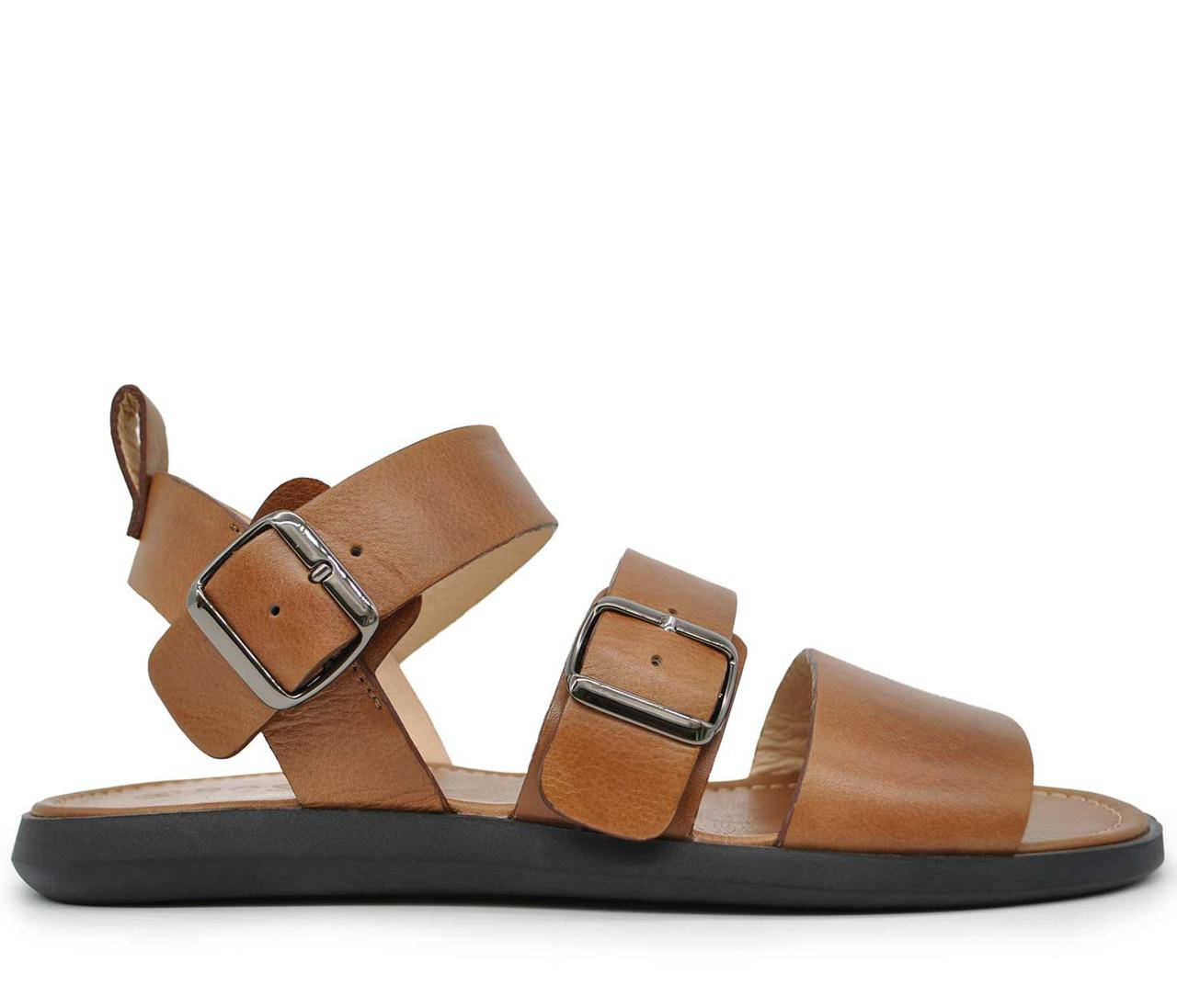 

Мужские натуральные кожаные повседневные светло коричневые сандалии на толстой подошве Турция 39, Коричневый