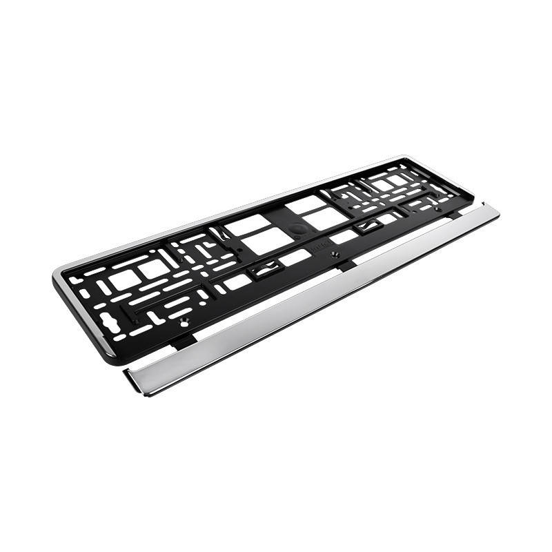 

Рамка на номера Elegant 100 586 пластиковая цвет хром