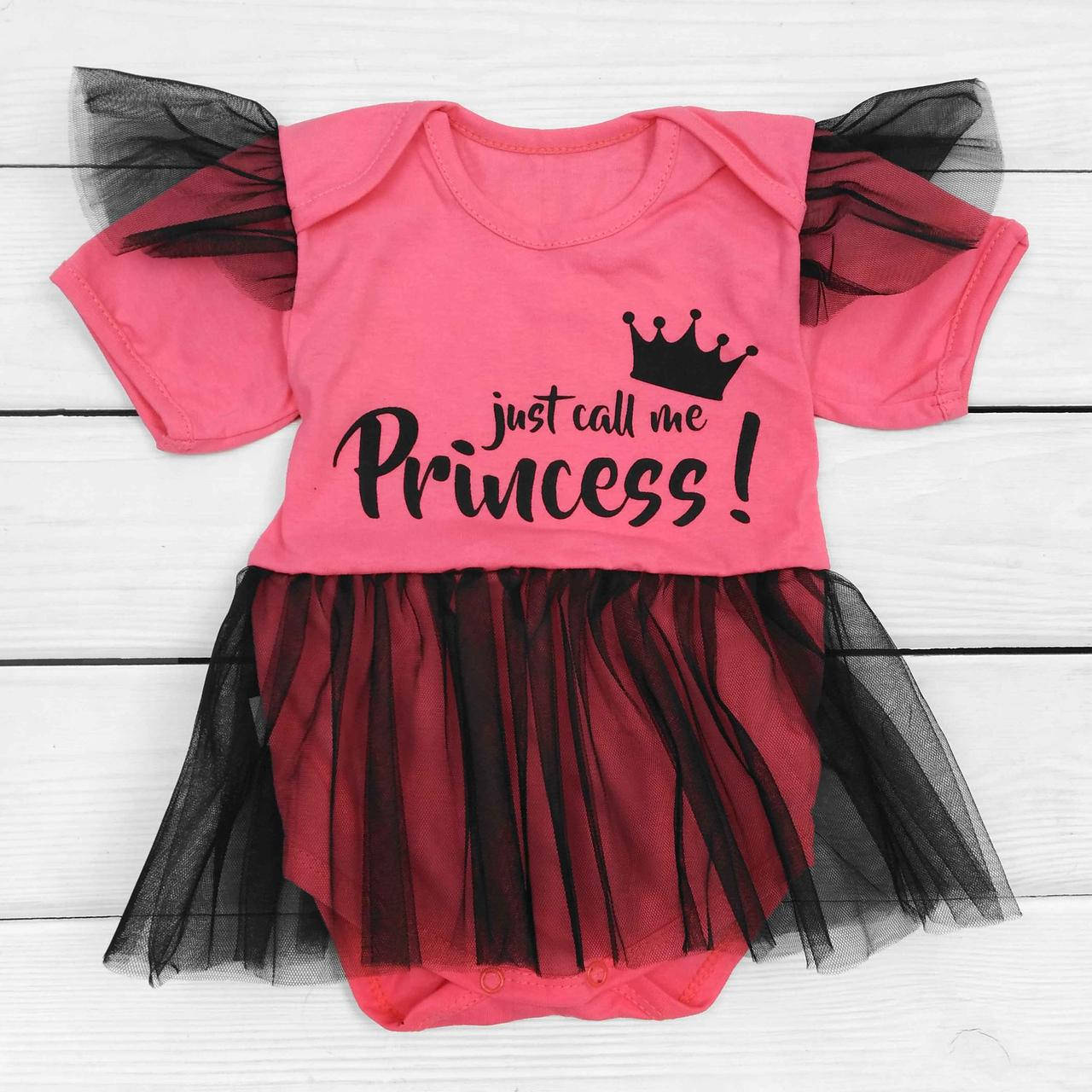 

Боди платье для девочки с фатином Princess