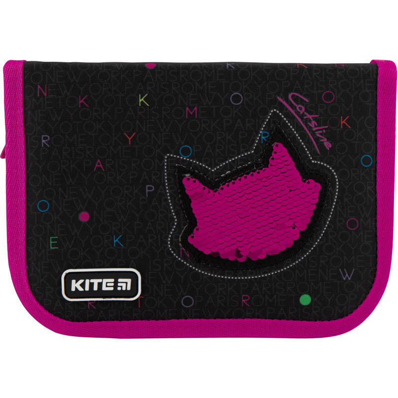 

Пенал Kite 1 отделение, 1 отворот, без наполнения Catsline K20-621-1, Черный