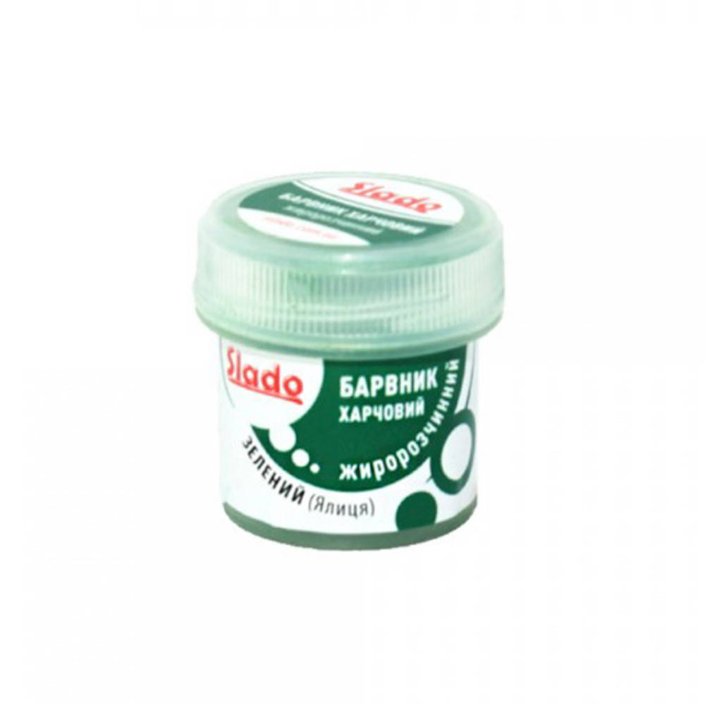 

Краситель жирорастворимый "SLADO" (2 г) "Ялиця" зеленый