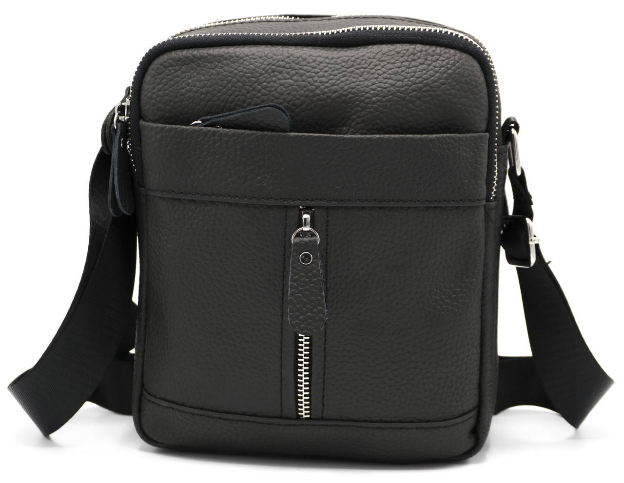 

Мужская кожаная сумка через плечо барсетка NiceBags V2310 - Черная сумка мессенджер из натуральной кожи, Черный