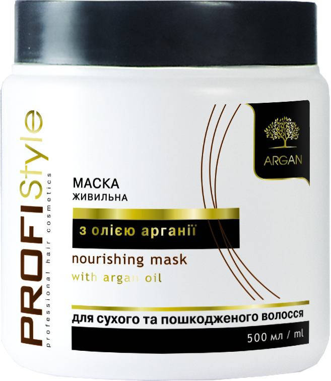 

Маска "Питательная" с аргановым маслом для сухих и ломких волос Profi Style 500 мл.