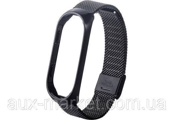 

Металлический ремешок для Mi Band 4 Чёрный Black