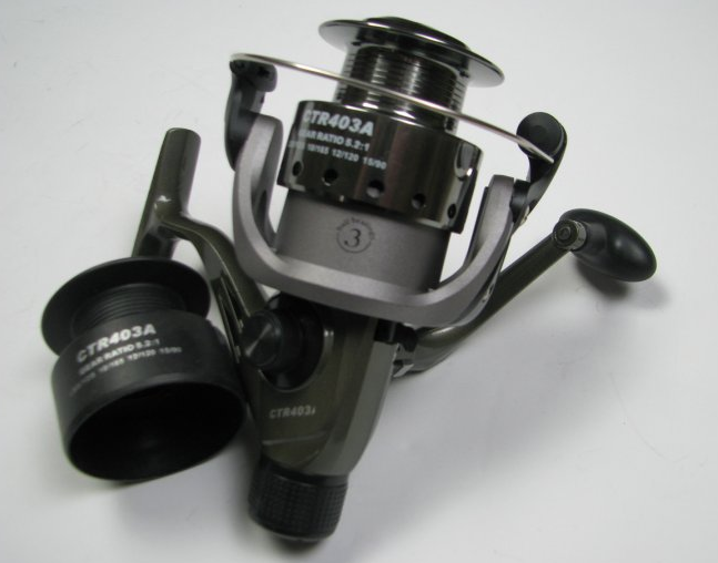 

Катушка рыбацкая универсальная Boya BY CTR 403A безынерционная задний фрикцион, Серый