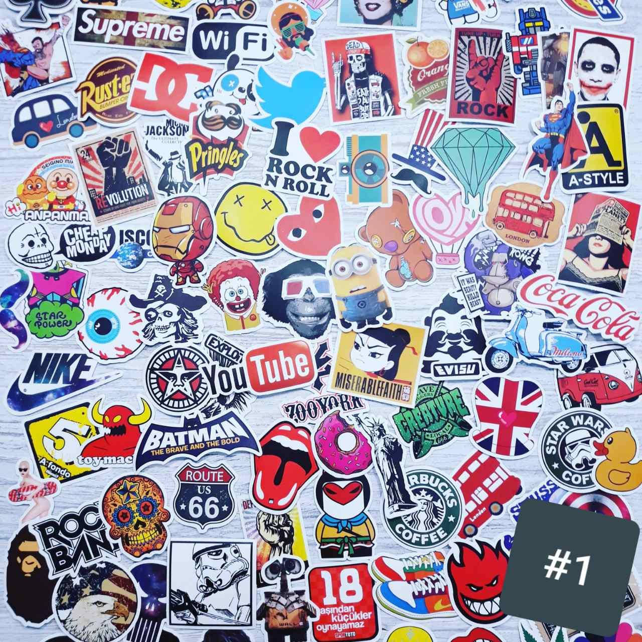 

ТОПОВЫЕ стикеры на авто, велик, скейт, ноутбук Набор #1 – Виниловые стикеры, стикербомбинг, Разные цвета