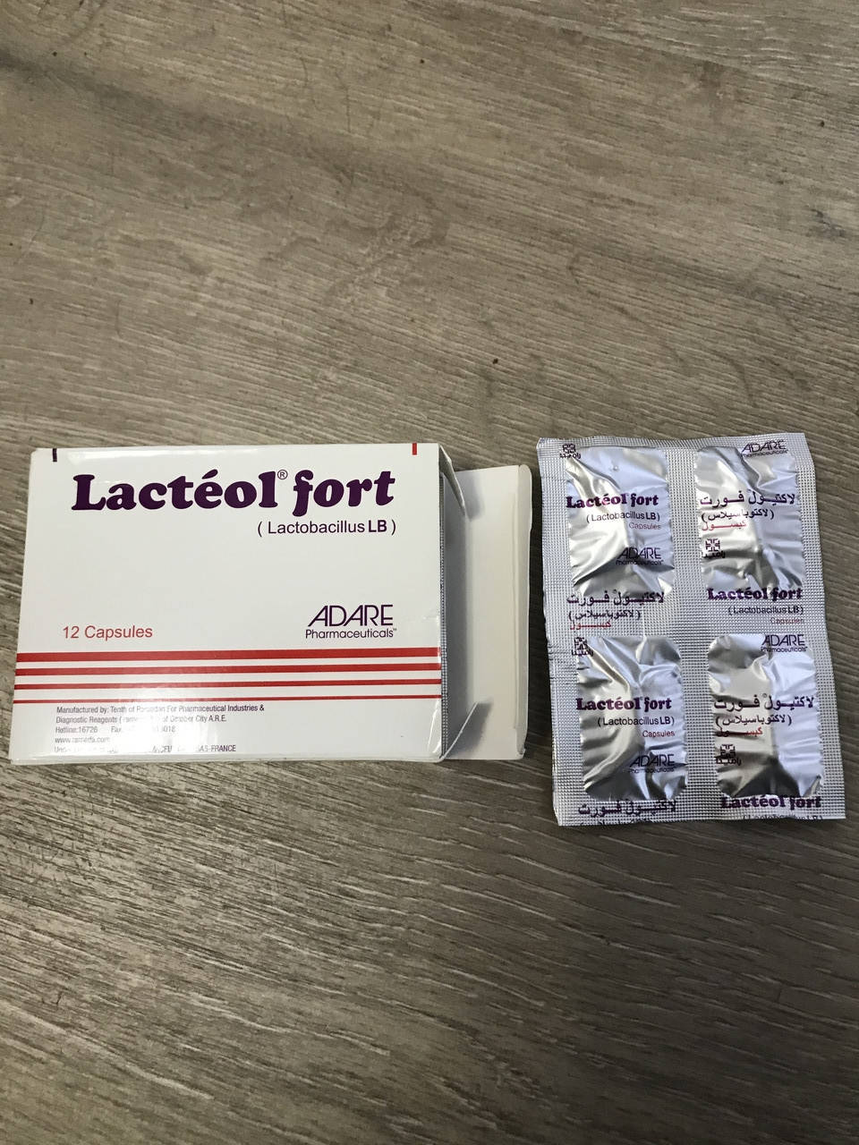 

Лактобактерии Lacteol Fort Adare Pharmaceuticals, 12 cap