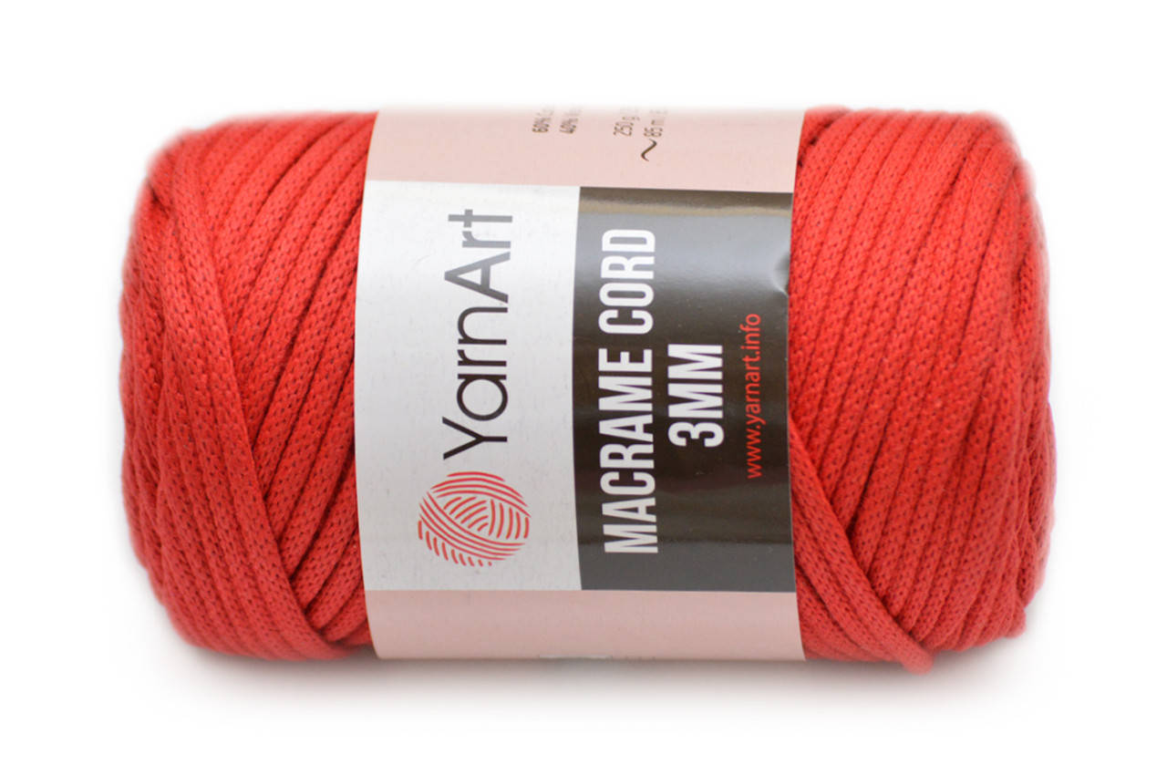 

YarnArt Macrame Cord 3mm, Красный №773