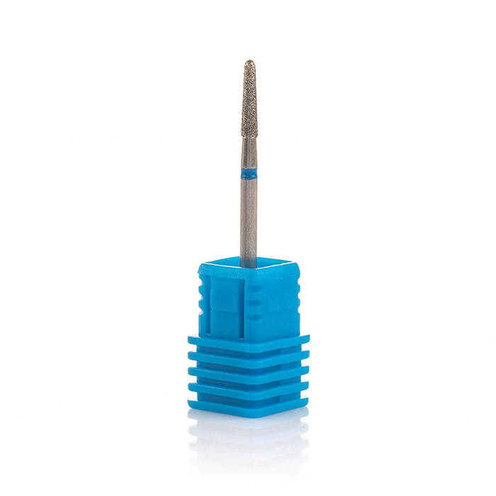 

Фреза алмазная Nail Drill для кутикулы "Конус, полусферический конец" - 850 021В диаметр 2,1 мм(синяя насечка)
