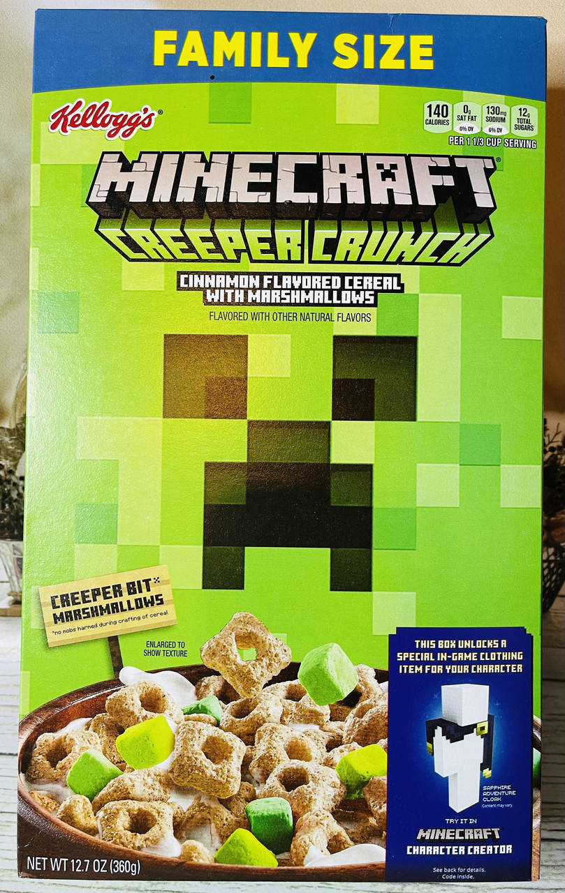 

Сухий сніданок Minecraft хрусткі кубики з корицею та маршмелоу