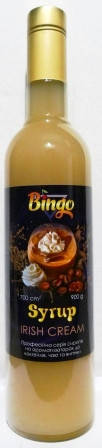 

Сироп для кофе и мороженого BINGO "Ирландский крем" 0,9л