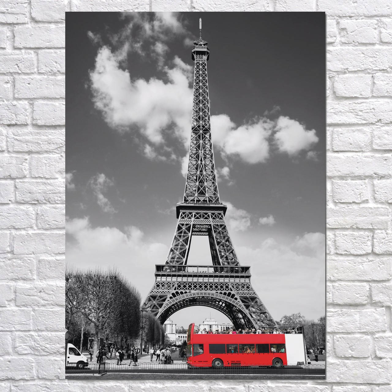 

Плакат "Эйфелева Башня и красный автобус, Париж, Paris, France" (артикул 3709) 42, Полуглянец, 28