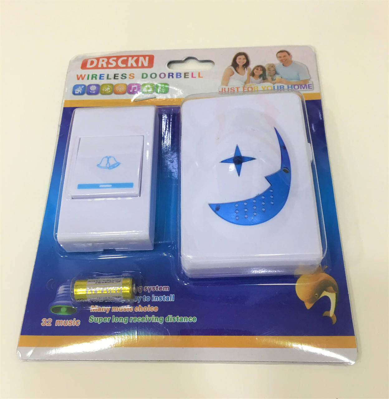 

Беспроводной дверной звонок Drsckn D008-2, Голубой