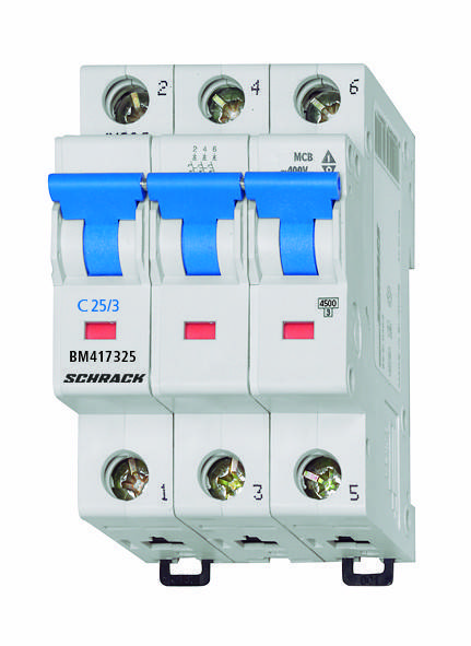 

Автоматический выключатель BM4 3p C 25А (4,5 kA)
