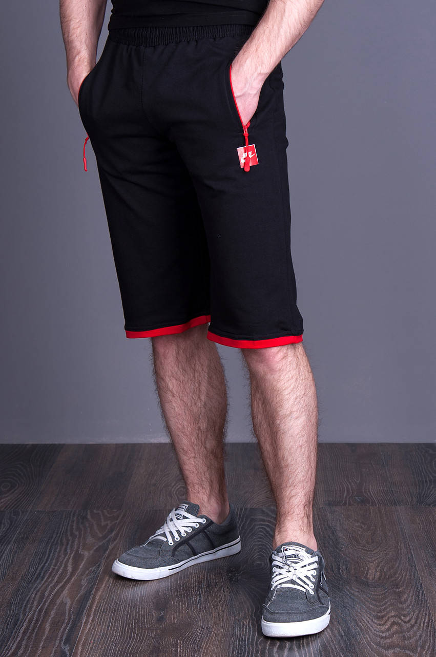 

Чоловічі трикотажні шорти NIKE темно-синього кольору, Черный