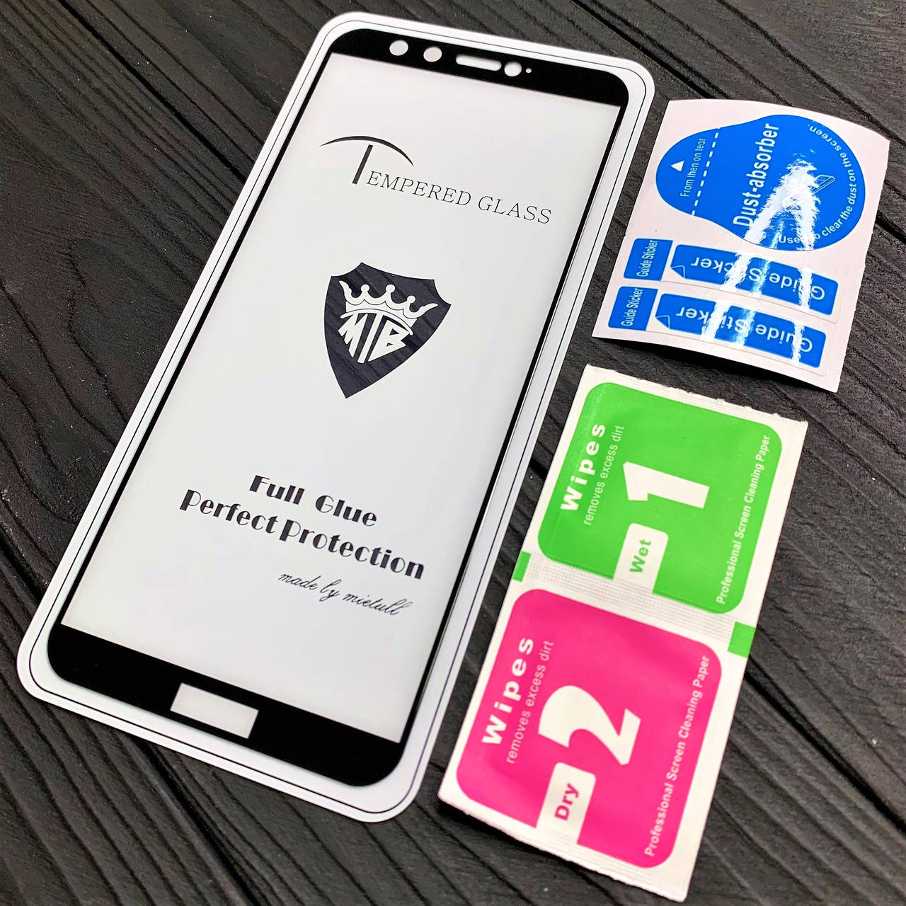 

Защитное стекло для Honor 9 Lite FullGlue чёрное, Прозрачный