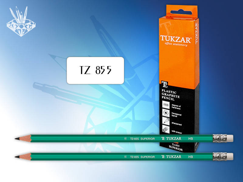 

TZ 855А Карандаш чернографитный с ластиком TUKZAR