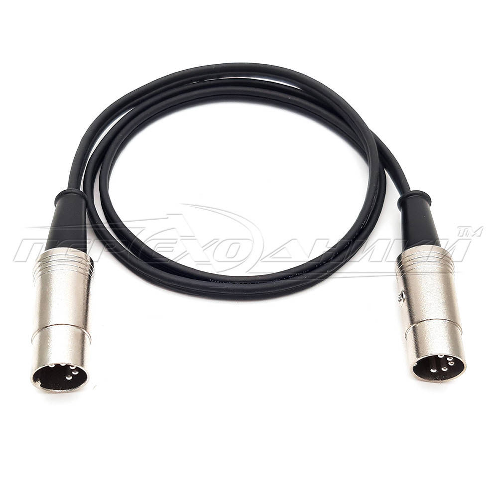 

Кабель 5 pin DIN to 5 pin DIN в экране плоский(высокое качество), металл, Черный