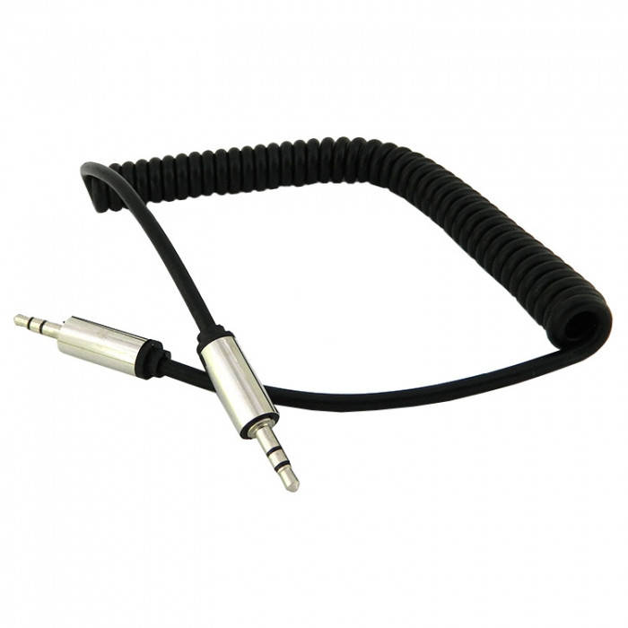 

Кабель AUX 3.5mm Walker A510 Пружина 1м Black, Черный