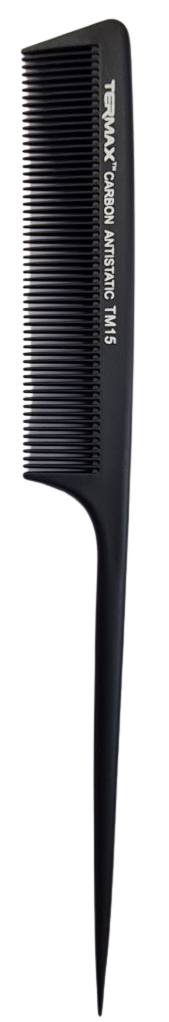 

Расческа с отрой ручкой для стрижки Termax Carbon Antistatic TM15, черная, Черный