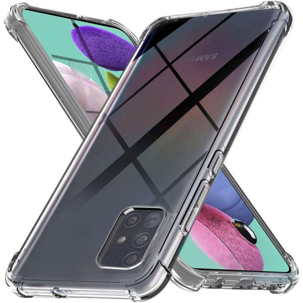 

Противоударный силиконовый чехол с защитными углами на samsung a51 прозрачный
