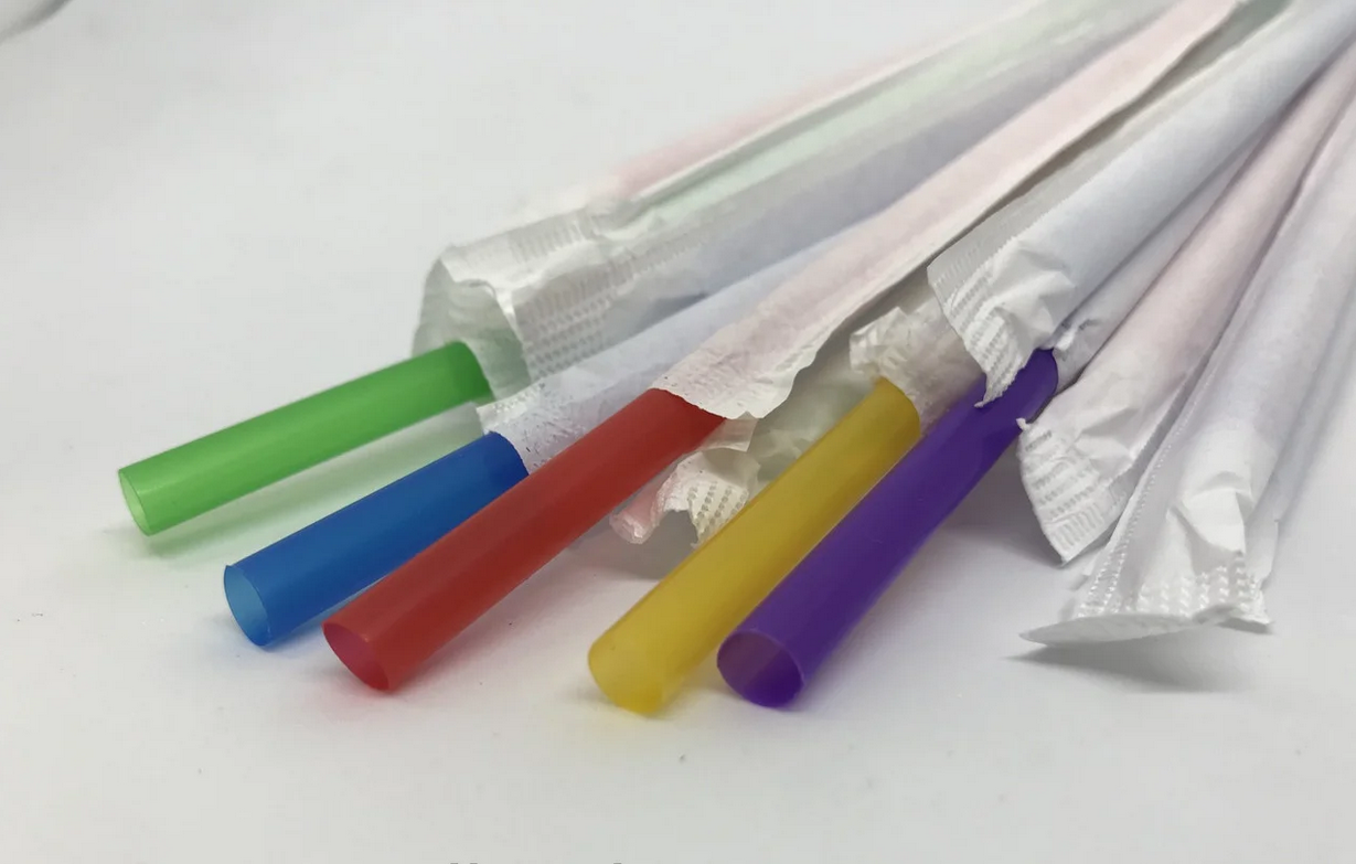 

Трубочка в індивідуал. упак. фреш кольорова 300 шт/уп, Разные цвета