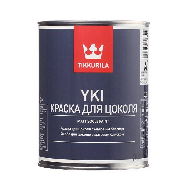 

Краска для цоколя Tikkurila YKI (Юки) 0,9л (A), белая, колеруется, Белый