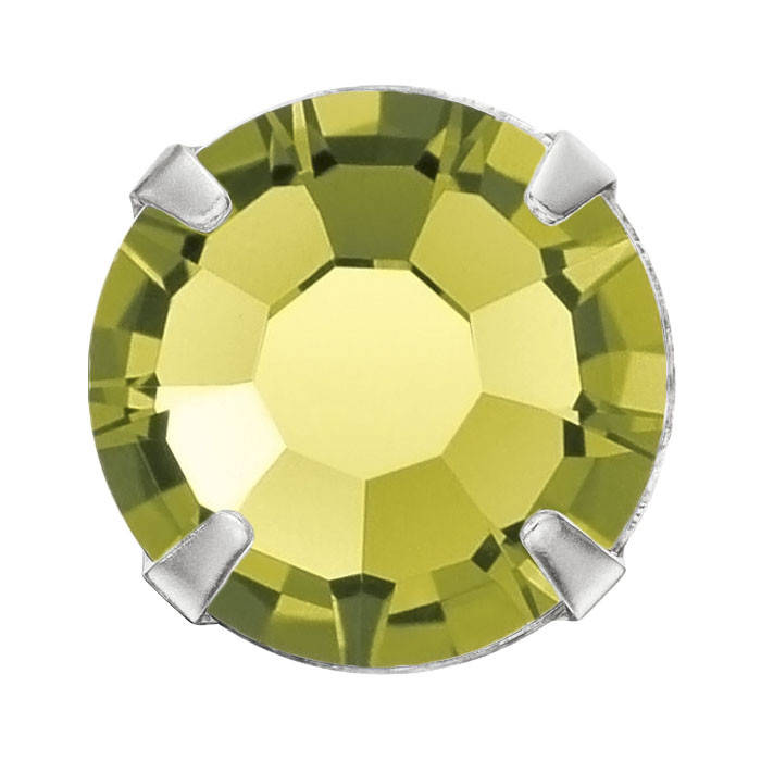 

Стразы в цапах Preciosa (Чехия)  Olivine/серебро, Оливковый