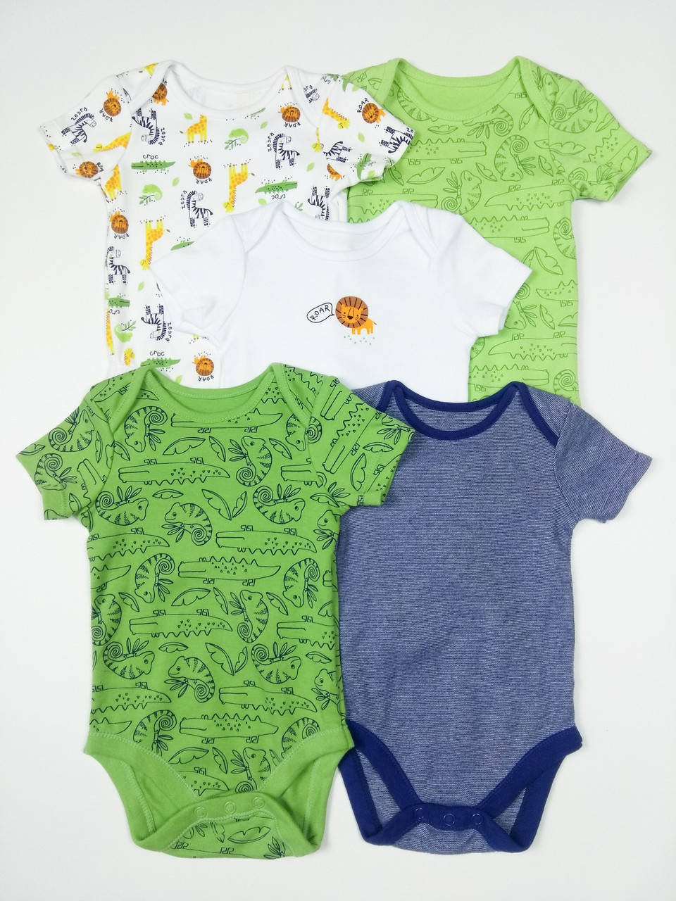 

Бодики с коротким рукавом Dunnes набор 5шт, Newborn (50-56см)
