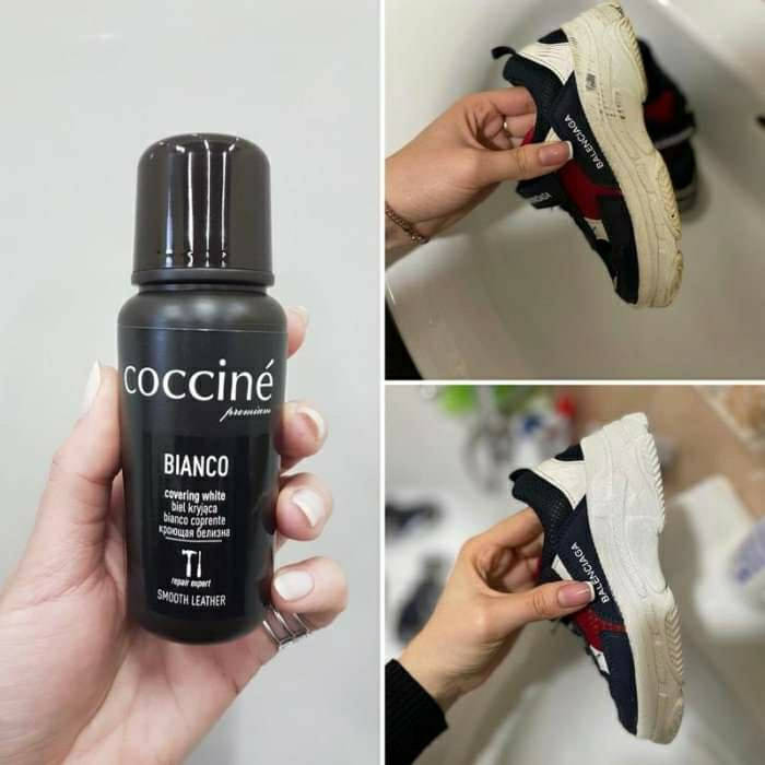 

Біла крем паста для взуття Coccine Bianko белая краска для обуви, Белый