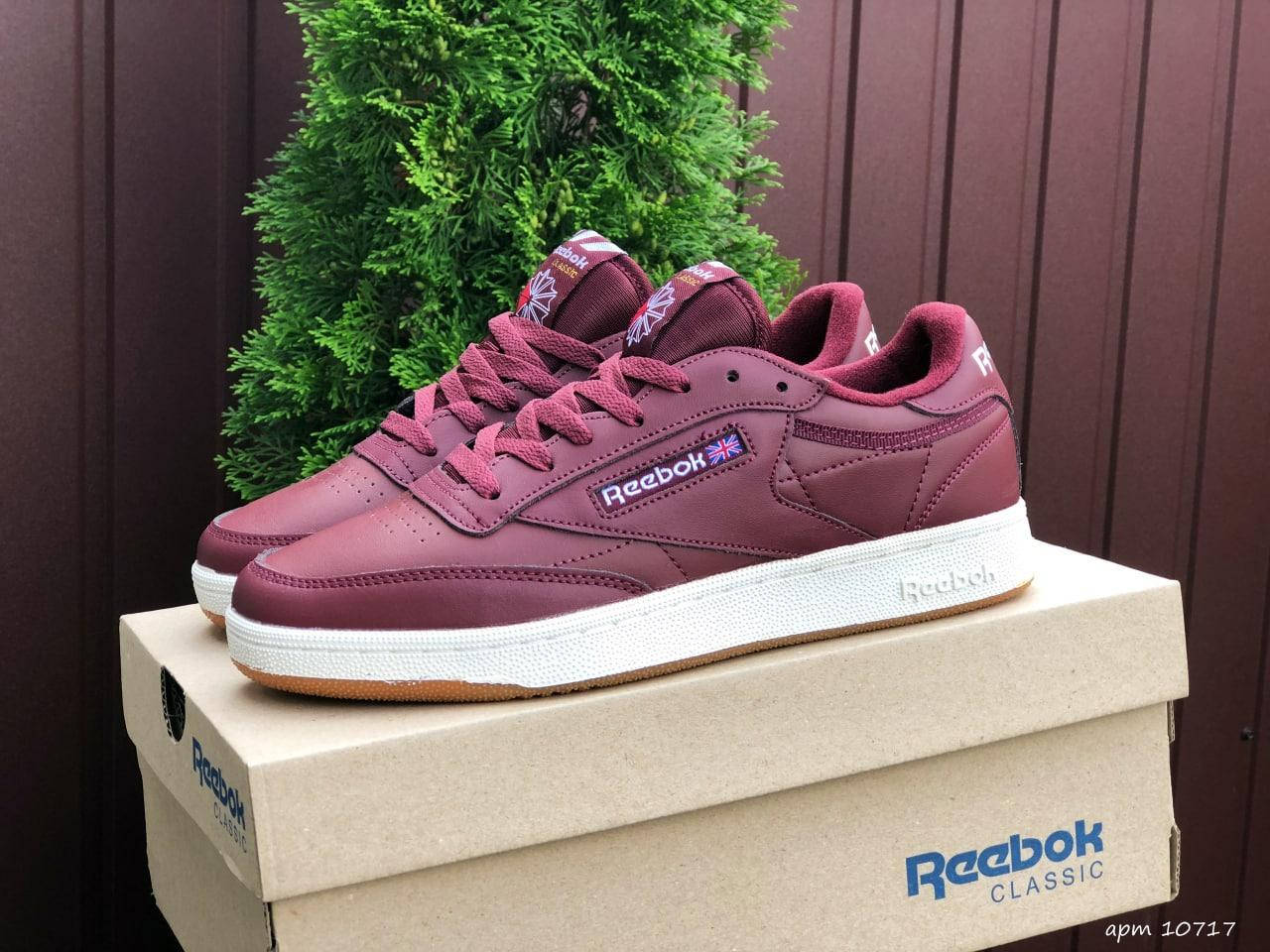 

Класичні кеди Reebok Club C 85 Бордовий 44, Бордовый