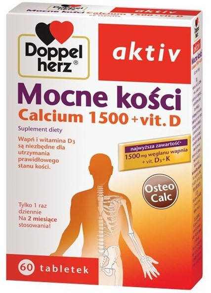 

Doppelherz Aktiv крепкие кости - кальций, витамины D и K 60 таб.