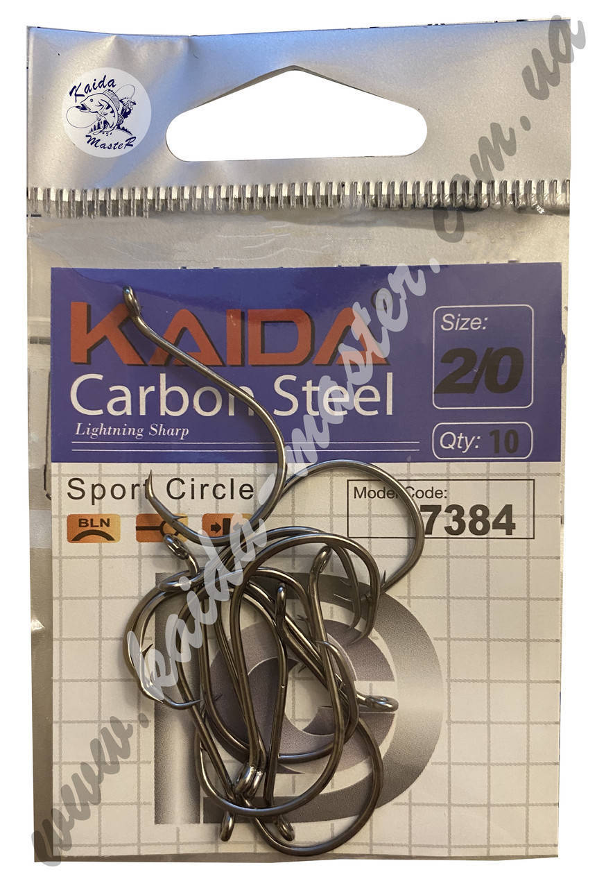 

Крючки Kaida №4/0 карбоновые, 10 шт в наборе