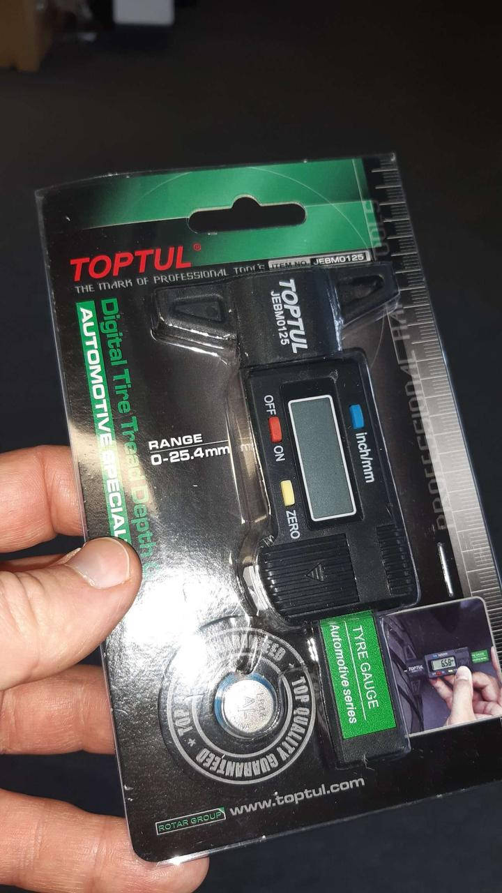 

Индикатор износа шин электронный 0-25,4мм JEBM0125 TOPTUL