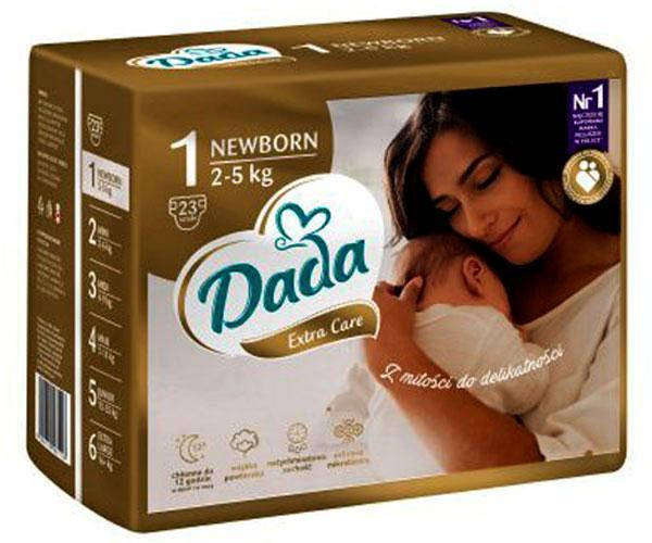 

Подгузники Dada Extra Care 1 Newborn (2-5 кг), 23 шт Польша