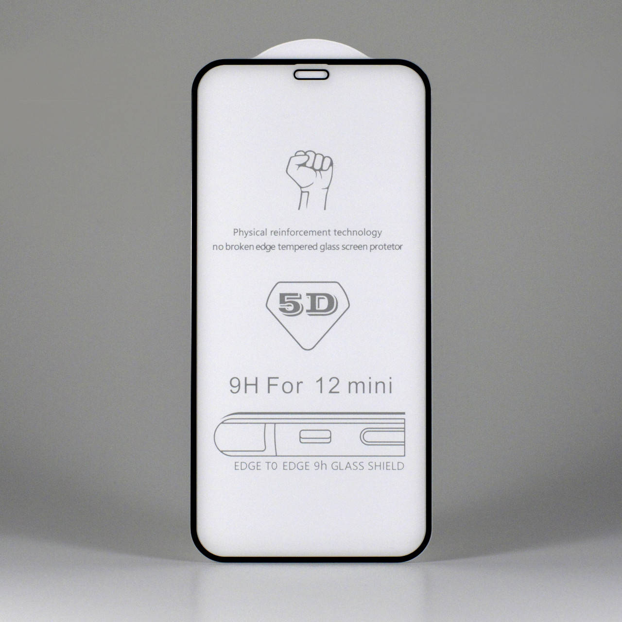 

Премиальное защитное стекло на Iphone 12 mini клеевой слой по всей поверхности, Черный