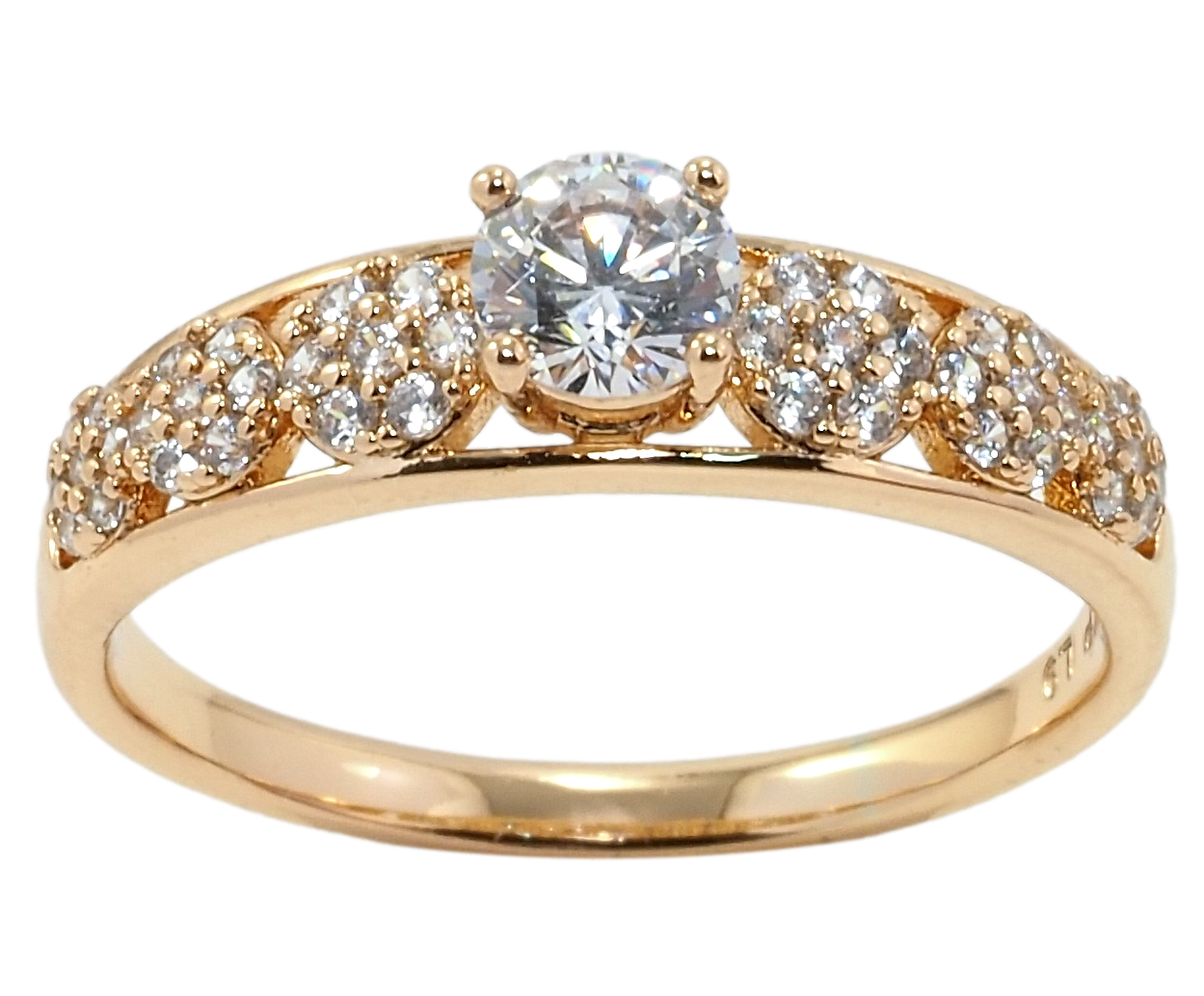 

Кольцо Xuping Позолота 18K "Декоративный орнамент цирконием" р.16,18.5,19,19.5