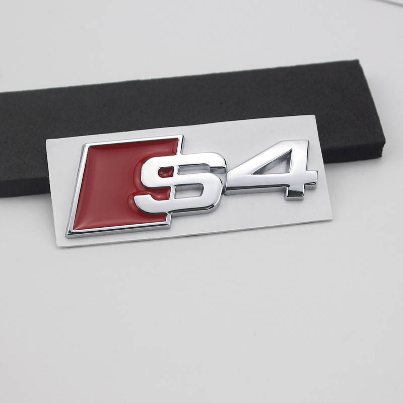 

Автологотип шильдик эмблема надпись Audi S4 red chrome