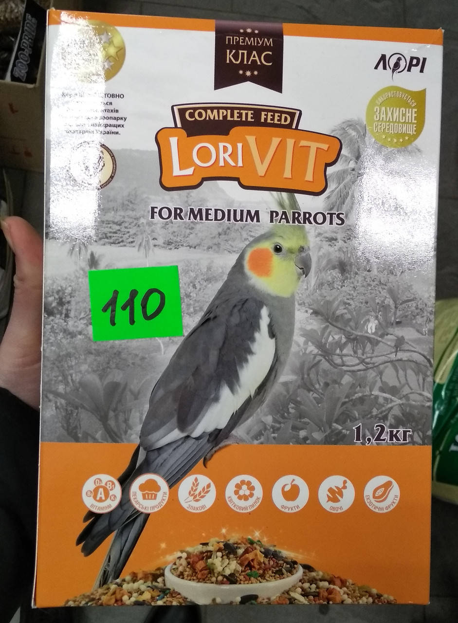 

Корм LoriVit для средних попугаев, 1,2 кг