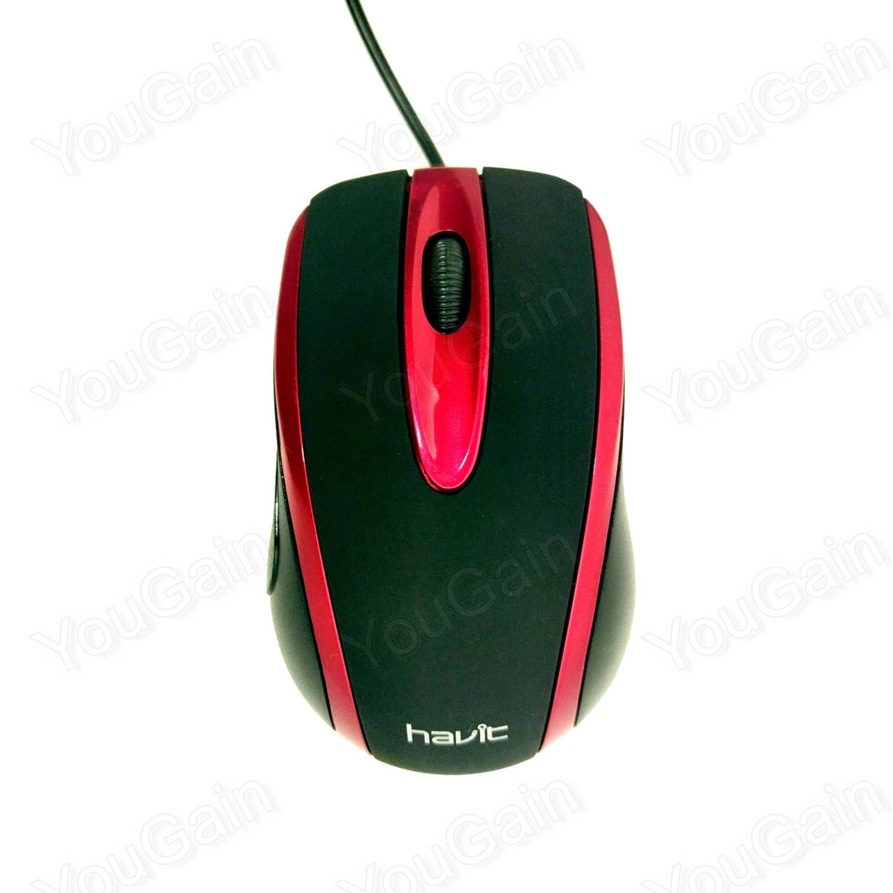 

Проводная мышь HAVIT MS753 USB, (1000 dpi, 1,35 м) Черно-красная, Красный