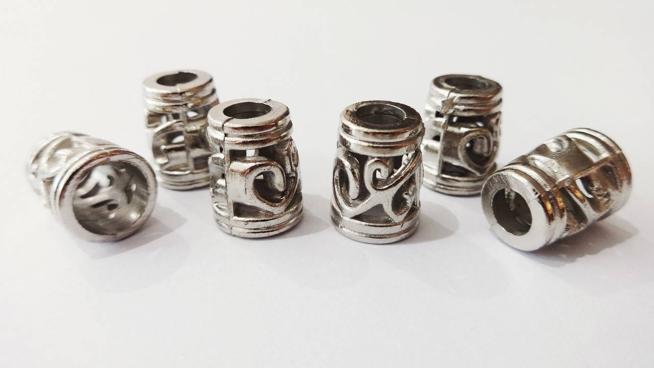 

Наконечник шнура пластиковый ажурный никель/черный никель