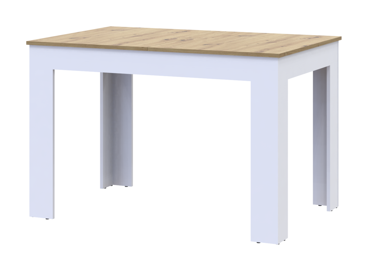 Столовий стіл Doros Флінт Білий/Дуб Артізан 120(170)х80х78 (41510130) 5
