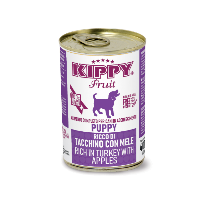 

KIPPY FRUIT влажный корм для щенков паштет с индейкой и яблоками 400 г за 4 шт